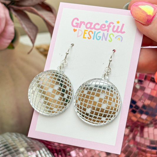 Mirror Disco Ball Earrings
