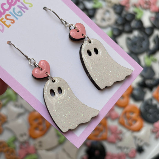 Sweetheart Ghosts - Glow In The Dark // Earrings