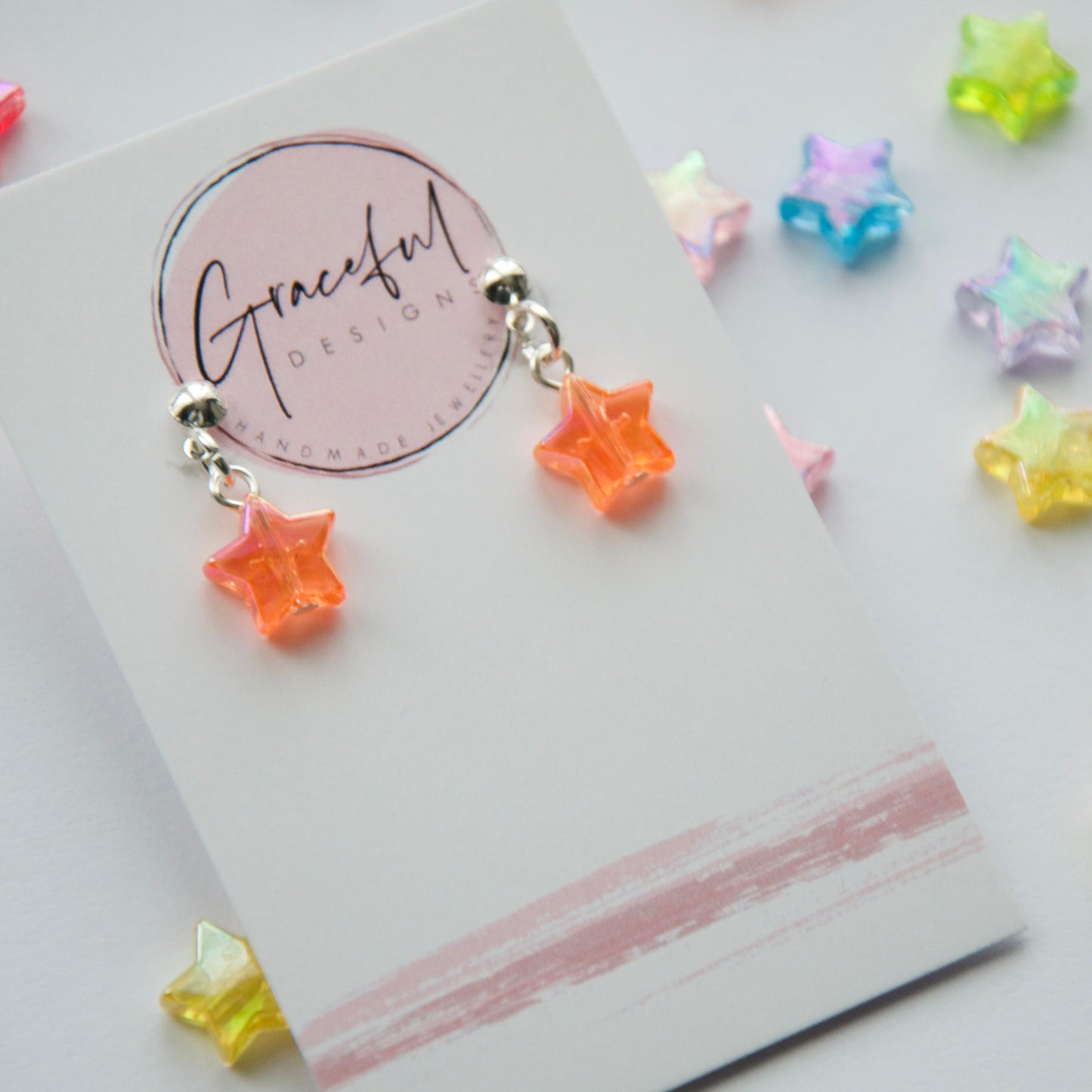 Bright Iridescent Star Studs