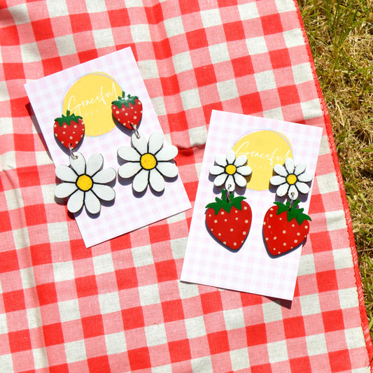 Strawberry Daisy Dream Studs