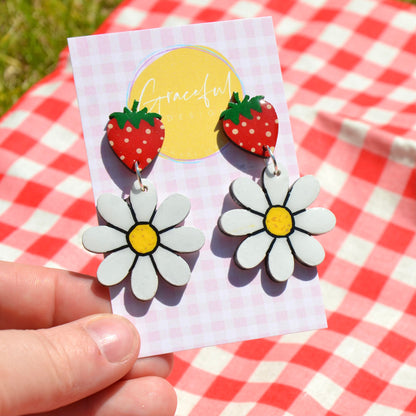 Strawberry Daisy Dream Studs