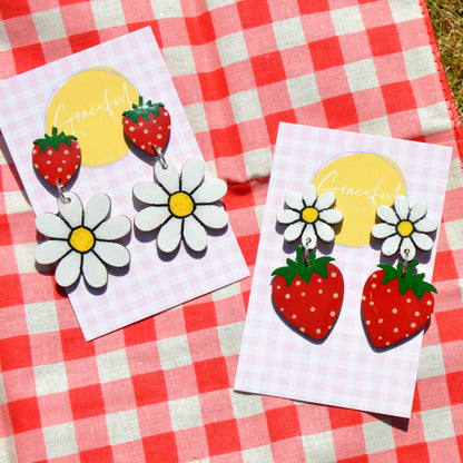 Strawberry Daisy Dream Studs