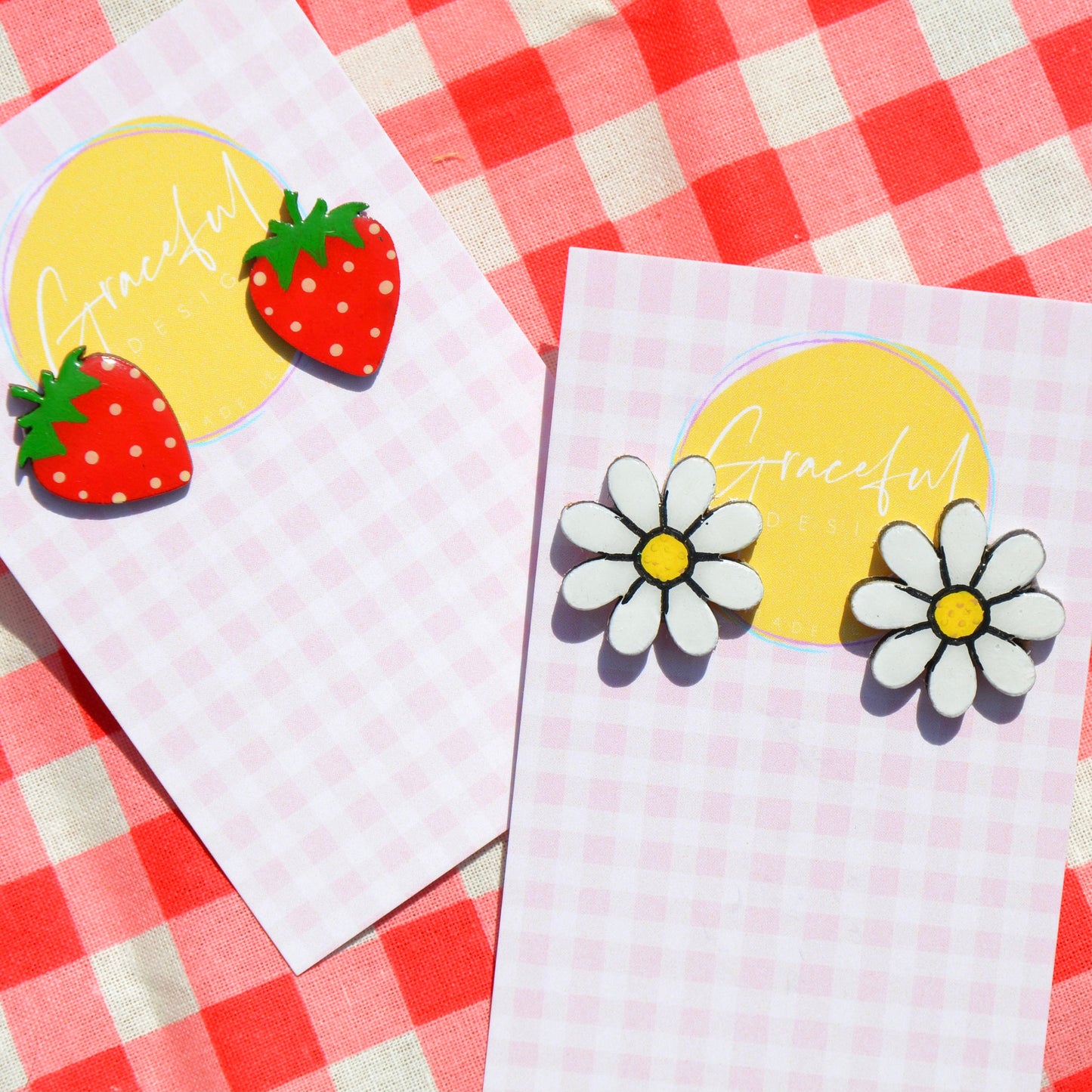 Daisy & Strawberry Studs