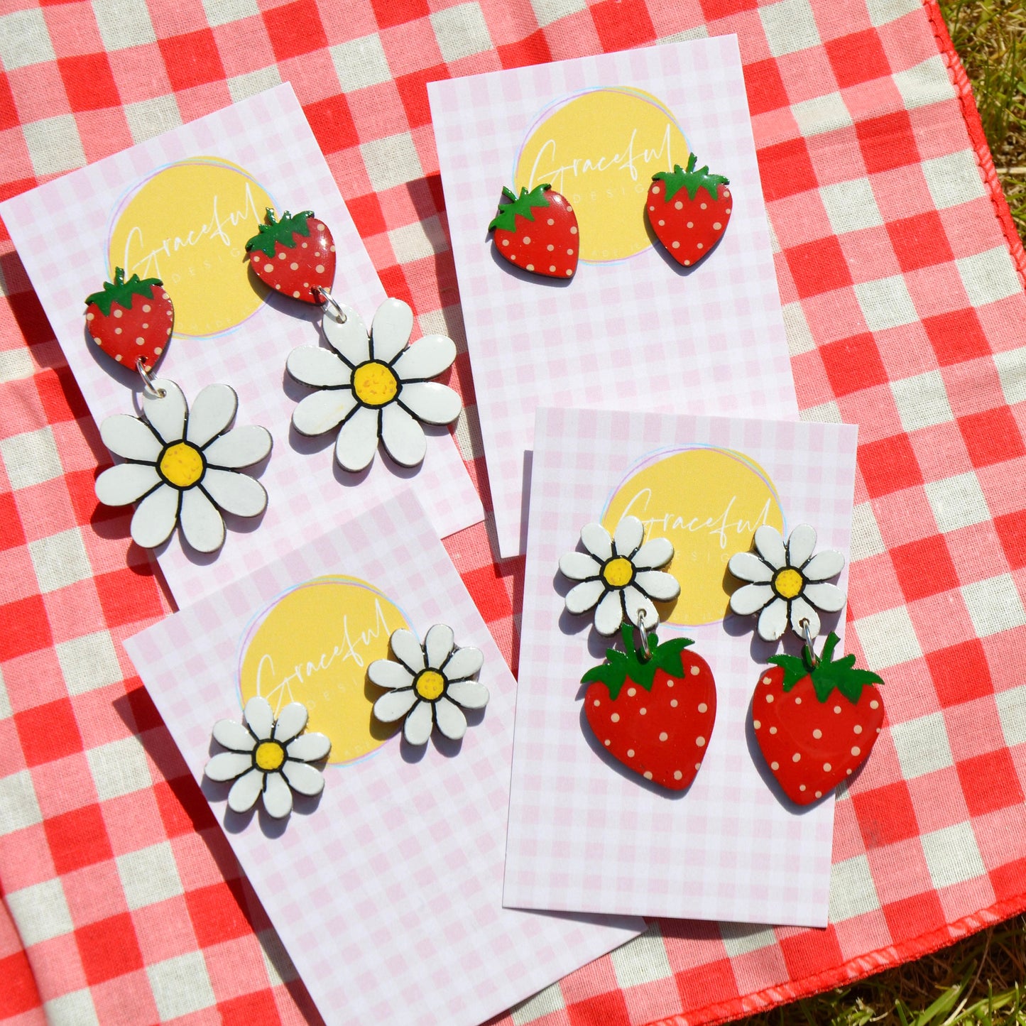 Daisy & Strawberry Studs